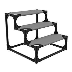 Veehoo Sturdy Pet Steps - Pet Stairs for Small Dogs and Cats, Doggie, Puppy BLK